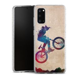 Silikon Glitter Case transparent-silber