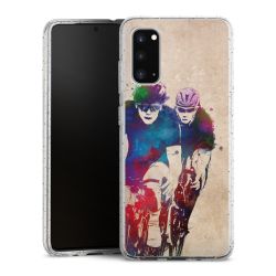 Silikon Glitter Case transparent-silber