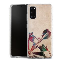 Silikon Glitter Case transparent-silber