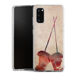 Silikon Glitter Case transparent-silber