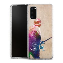 Silikon Glitter Case transparent-silber