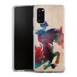 Silikon Glitter Case transparent-silber