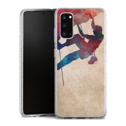 Silikon Glitter Case transparent-silber