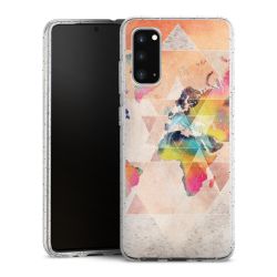 Silikon Glitter Case transparent-silber