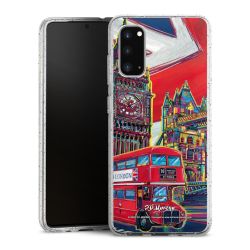 Silikon Glitter Case transparent-silber