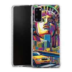 Silikon Glitter Case transparent-silber