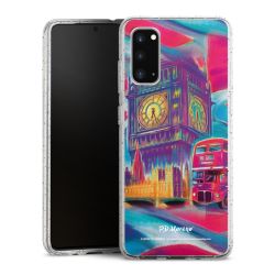 Silikon Glitter Case transparent-silber