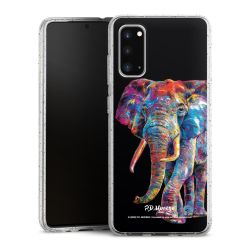 Silikon Glitter Case transparent-silber