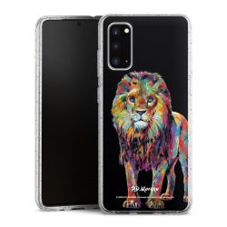 Silikon Glitter Case transparent-silber