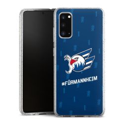 Silikon Glitter Case transparent-silber