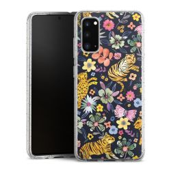 Silikon Glitter Case transparent-silber