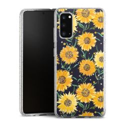 Silikon Glitter Case transparent-silber