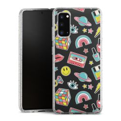 Silikon Glitter Case transparent-silber