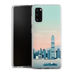 Silikon Glitter Case transparent-silber