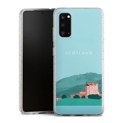 Silikon Glitter Case transparent-silber