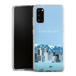 Silikon Glitter Case transparent-silber