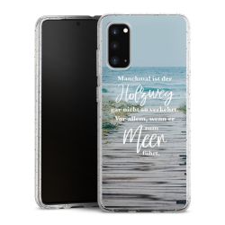 Silikon Glitter Case transparent-silber