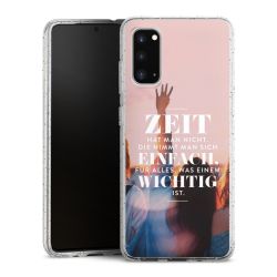 Silikon Glitter Case transparent-silber