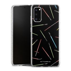 Silikon Glitter Case transparent-silber