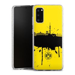 Silikon Glitter Case transparent-silber