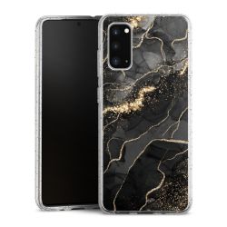 Silikon Glitter Case transparent-silber