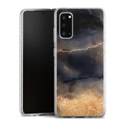 Silikon Glitter Case transparent-silber