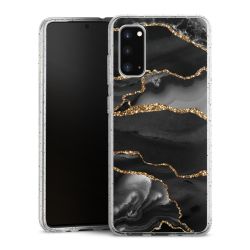 Silikon Glitter Case transparent-silber