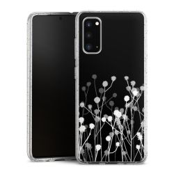 Silikon Glitter Case transparent-silber