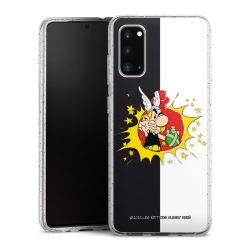 Silikon Glitter Case transparent-silber