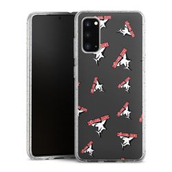 Silikon Glitter Case transparent-silber