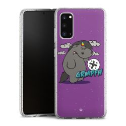 Silikon Glitter Case transparent-silber