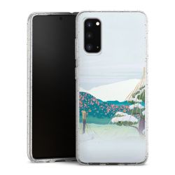 Silikon Glitter Case transparent-silber