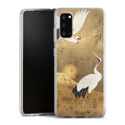 Silikon Glitter Case transparent-silber