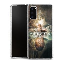 Silikon Glitter Case transparent-silber