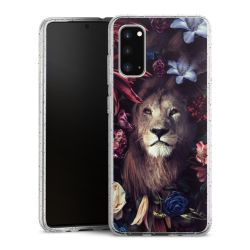 Silikon Glitter Case transparent-silber