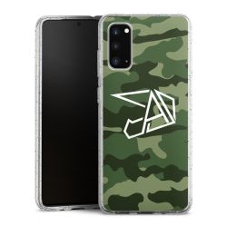 Silikon Glitter Case transparent-silber