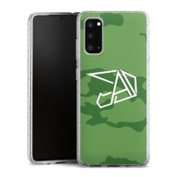 Silikon Glitter Case transparent-silber