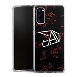 Silikon Glitter Case transparent-silber