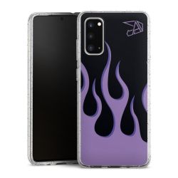 Silikon Glitter Case transparent-silber