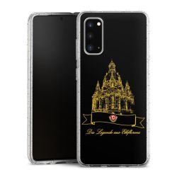 Silikon Glitter Case transparent-silber