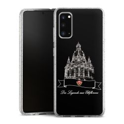 Silikon Glitter Case transparent-silber