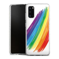 Silikon Glitter Case transparent-silber