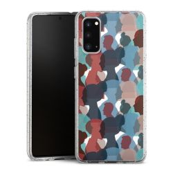 Silikon Glitter Case transparent-silber