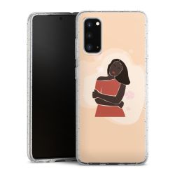 Silikon Glitter Case transparent-silber