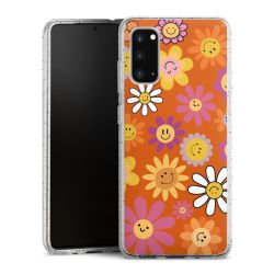 Silikon Glitter Case transparent-silber