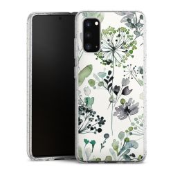 Silikon Glitter Case transparent-silber