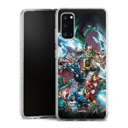 Silikon Glitter Case transparent-silber