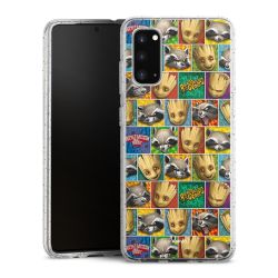 Silikon Glitter Case transparent-silber