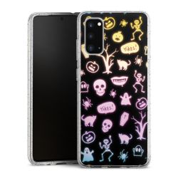 Silikon Glitter Case transparent-silber