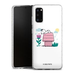 Silikon Glitter Case transparent-silber